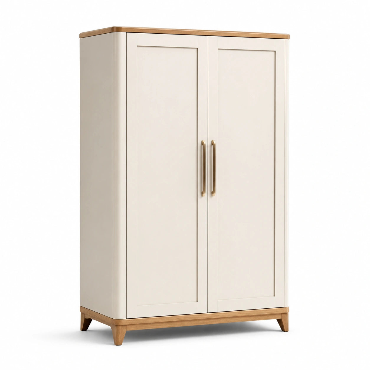 Armoire en bois de noyer avec portes et tiroirs 200x60x231 cm