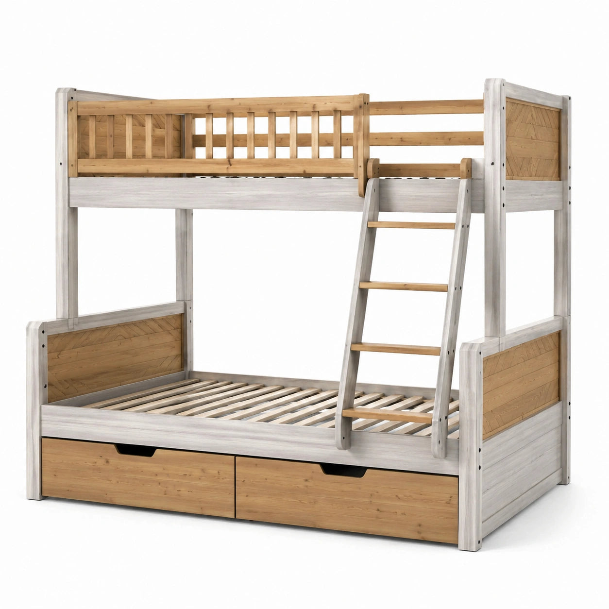 Armoire en bois avec poignées en laiton doré