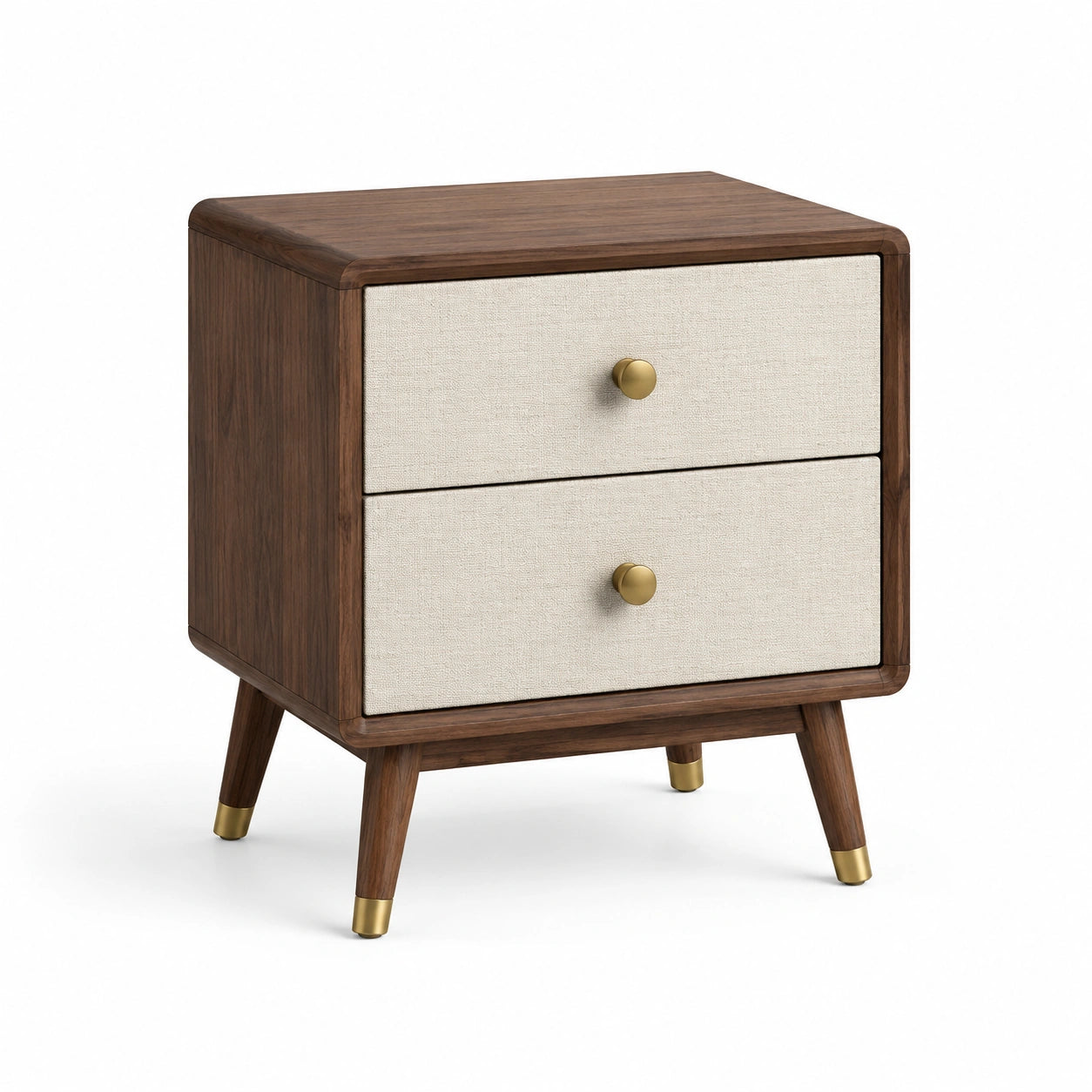 Armoire en bois avec poignées en laiton doré
